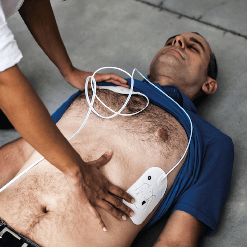 A man receiving CPR